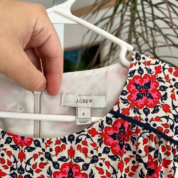 J Crew California Poppy 100% Silk Sleveless Dress - Picture 3 of 5